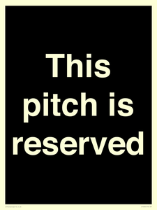 This pitch is reserved